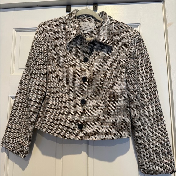 Emil Rutenberg Jackets & Blazers - Emil Rutenburg Chic Black and White with Colorful Thread Women's Jacket